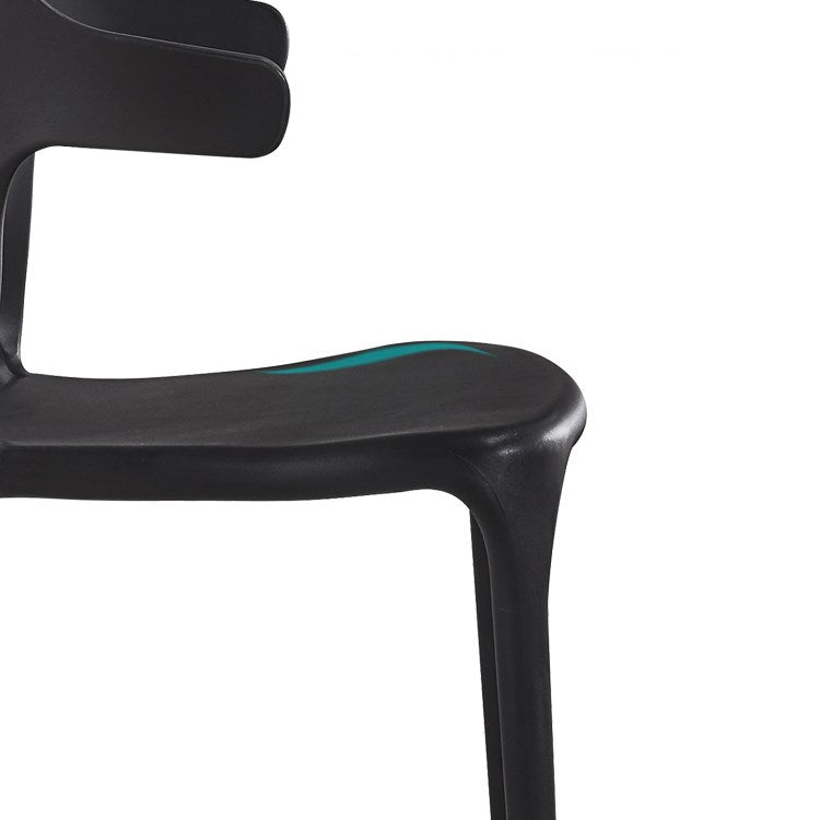 Moderne stijl eetkamerstoel plastic open achterstoel stoel voor woonkamer