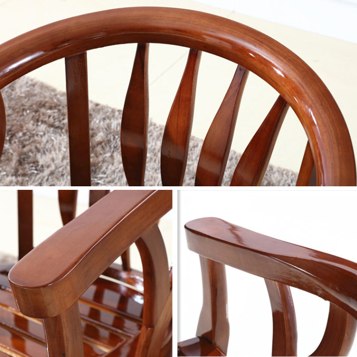 Sedia da pranzo in stile tradizionale sedia a braccio sala da pranzo in legno per hotel