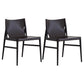 Modern Simple Side Chair Wooden Frame Kitchen Dining Chair for Home Use Black 2 Piece Set Clearhalo 'Dining Chairs' 'Dining Tables & Seating' 'dining_chair' 'furn' 'furn_dining_chair' 'Furniture' 'Kitchen & Dining Furniture' 7618830