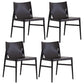 Modern Simple Side Chair Wooden Frame Kitchen Dining Chair for Home Use Black 4 Piece Set Clearhalo 'Dining Chairs' 'Dining Tables & Seating' 'dining_chair' 'furn' 'furn_dining_chair' 'Furniture' 'Kitchen & Dining Furniture' 7618831