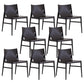 Modern Simple Side Chair Wooden Frame Kitchen Dining Chair for Home Use Black 8 Piece Set Clearhalo 'Dining Chairs' 'Dining Tables & Seating' 'dining_chair' 'furn' 'furn_dining_chair' 'Furniture' 'Kitchen & Dining Furniture' 7618836