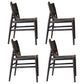Modern Simple Side Chair Wooden Frame Kitchen Dining Chair for Home Use Matte Black 4 Piece Set Clearhalo 'Dining Chairs' 'Dining Tables & Seating' 'dining_chair' 'furn' 'furn_dining_chair' 'Furniture' 'Kitchen & Dining Furniture' 7618842