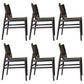 Modern Simple Side Chair Wooden Frame Kitchen Dining Chair for Home Use Matte Black 6 Piece Set Clearhalo 'Dining Chairs' 'Dining Tables & Seating' 'dining_chair' 'furn' 'furn_dining_chair' 'Furniture' 'Kitchen & Dining Furniture' 7618843