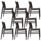 Modern Simple Side Chair Wooden Frame Kitchen Dining Chair for Home Use Matte Black 8 Piece Set Clearhalo 'Dining Chairs' 'Dining Tables & Seating' 'dining_chair' 'furn' 'furn_dining_chair' 'Furniture' 'Kitchen & Dining Furniture' 7618845