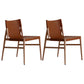 Modern Simple Side Chair Wooden Frame Kitchen Dining Chair for Home Use Brown 2 Piece Set Clearhalo 'Dining Chairs' 'Dining Tables & Seating' 'dining_chair' 'furn' 'furn_dining_chair' 'Furniture' 'Kitchen & Dining Furniture' 7618848