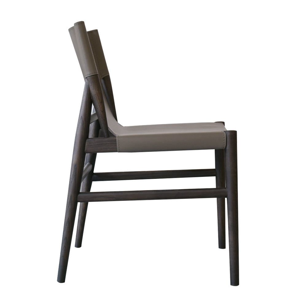 Modern Simple Side Chair Wooden Frame Kitchen Dining Chair for Home Use Black-Gray 1 Piece Clearhalo 'Dining Chairs' 'Dining Tables & Seating' 'dining_chair' 'furn' 'furn_dining_chair' 'Furniture' 'Kitchen & Dining Furniture' 7618857