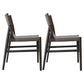 Modern Simple Side Chair Wooden Frame Kitchen Dining Chair for Home Use Black-Gray 2 Piece Set Clearhalo 'Dining Chairs' 'Dining Tables & Seating' 'dining_chair' 'furn' 'furn_dining_chair' 'Furniture' 'Kitchen & Dining Furniture' 7618858