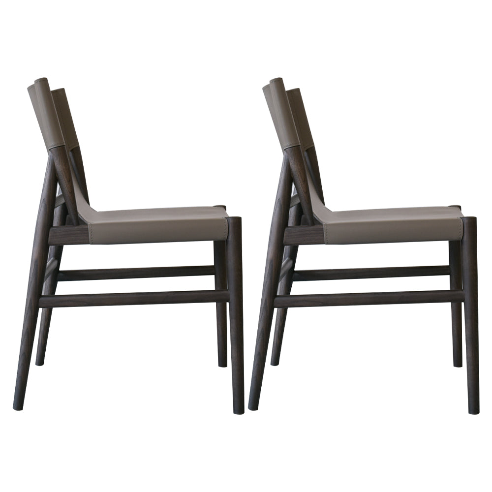 Modern Simple Side Chair Wooden Frame Kitchen Dining Chair for Home Use Black-Gray 2 Piece Set Clearhalo 'Dining Chairs' 'Dining Tables & Seating' 'dining_chair' 'furn' 'furn_dining_chair' 'Furniture' 'Kitchen & Dining Furniture' 7618858