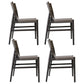 Modern Simple Side Chair Wooden Frame Kitchen Dining Chair for Home Use Black-Gray 4 Piece Set Clearhalo 'Dining Chairs' 'Dining Tables & Seating' 'dining_chair' 'furn' 'furn_dining_chair' 'Furniture' 'Kitchen & Dining Furniture' 7618859
