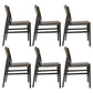 Modern Simple Side Chair Wooden Frame Kitchen Dining Chair for Home Use Black-Gray 6 Piece Set Clearhalo 'Dining Chairs' 'Dining Tables & Seating' 'dining_chair' 'furn' 'furn_dining_chair' 'Furniture' 'Kitchen & Dining Furniture' 7618860