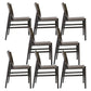 Modern Simple Side Chair Wooden Frame Kitchen Dining Chair for Home Use Black-Gray 8 Piece Set Clearhalo 'Dining Chairs' 'Dining Tables & Seating' 'dining_chair' 'furn' 'furn_dining_chair' 'Furniture' 'Kitchen & Dining Furniture' 7618861