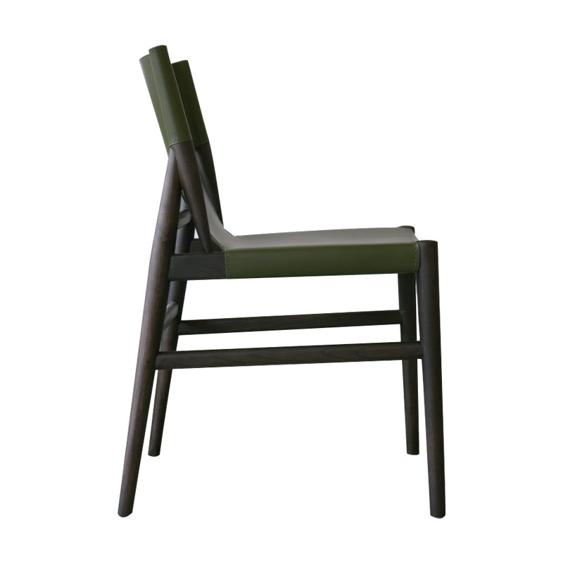 Modern Simple Side Chair Wooden Frame Kitchen Dining Chair for Home Use Black Green 1 Piece Clearhalo 'Dining Chairs' 'Dining Tables & Seating' 'dining_chair' 'furn' 'furn_dining_chair' 'Furniture' 'Kitchen & Dining Furniture' 7618862