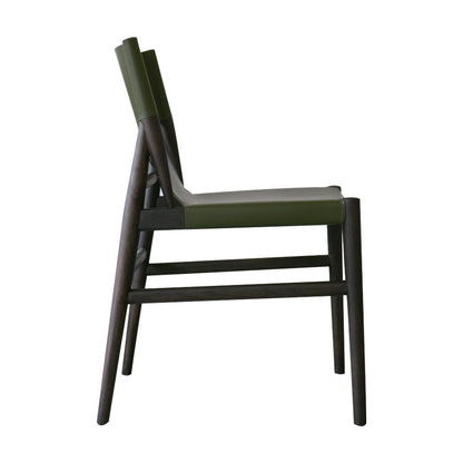 Modern Simple Side Chair Wooden Frame Kitchen Dining Chair for Home Use Black Green 1 Piece Clearhalo 'Dining Chairs' 'Dining Tables & Seating' 'dining_chair' 'furn' 'furn_dining_chair' 'Furniture' 'Kitchen & Dining Furniture' 7618862
