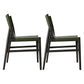 Modern Simple Side Chair Wooden Frame Kitchen Dining Chair for Home Use Black Green 2 Piece Set Clearhalo 'Dining Chairs' 'Dining Tables & Seating' 'dining_chair' 'furn' 'furn_dining_chair' 'Furniture' 'Kitchen & Dining Furniture' 7618863