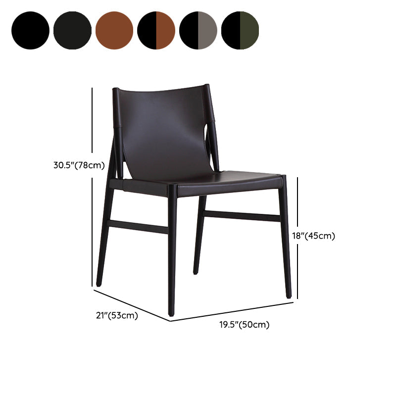 Modern Simple Side Chair Wooden Frame Kitchen Dining Chair for Home Use Clearhalo 'Dining Chairs' 'Dining Tables & Seating' 'dining_chair' 'furn' 'furn_dining_chair' 'Furniture' 'Kitchen & Dining Furniture' 7618867