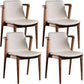Nordic Style Solid Wood Arm Dining Chair with Upholstered for Home