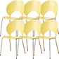 Chaise de salle à manger sans bras en plastique de style nordique pour salle à manger, 17,7 pouces