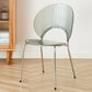 Chaise de salle à manger sans bras en plastique de style nordique pour salle à manger, 17,7 pouces