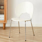 Chaise de salle à manger sans bras en plastique de style nordique pour salle à manger, 17,7 pouces