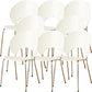 Chaise de salle à manger sans bras en plastique de style nordique pour salle à manger, 17,7 pouces