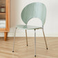 Chaise de salle à manger sans bras en plastique de style nordique pour salle à manger, 17,7 pouces
