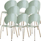 Chaise de salle à manger sans bras en plastique de style nordique pour salle à manger, 17,7 pouces