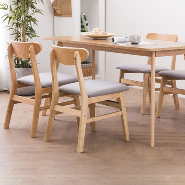 Wood Contemporary Kitchen Armless Chairs Open Back Dining Side Chair
