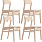 Wood Contemporary Kitchen Armless Chairs Open Back Dining Side Chair