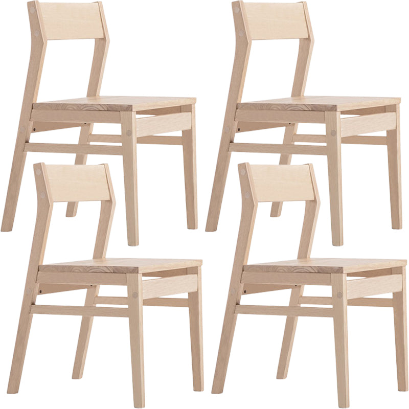 Wood Contemporary Kitchen Armless Chairs Open Back Dining Side Chair