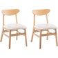 Wood Contemporary Kitchen Armless Chairs Open Back Dining Side Chair