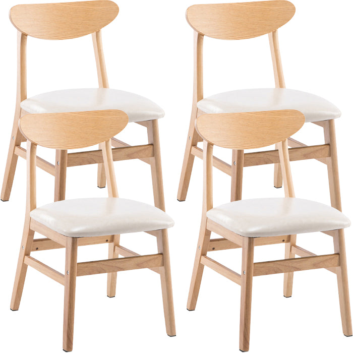 Wood Contemporary Kitchen Armless Chairs Open Back Dining Side Chair