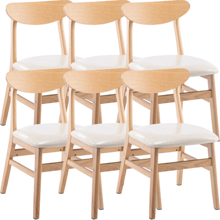 Wood Contemporary Kitchen Armless Chairs Open Back Dining Side Chair