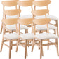 Wood Contemporary Kitchen Armless Chairs Open Back Dining Side Chair