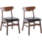 Wood Contemporary Kitchen Armless Chairs Open Back Dining Side Chair