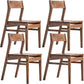 Wood Contemporary Kitchen Armless Chairs Open Back Dining Side Chair