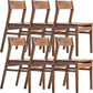 Wood Contemporary Kitchen Armless Chairs Open Back Dining Side Chair