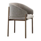 Luxury Style Metal Arm Dining Chair with Upholstered for Dining Room Light Gray 1 Piece Clearhalo 'Dining Chairs' 'Dining Tables & Seating' 'dining_chair' 'furn' 'furn_dining_chair' 'Furniture' 'Kitchen & Dining Furniture' 7619010