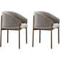 Luxury Style Metal Arm Dining Chair with Upholstered for Dining Room Light Gray 2 Piece Set Clearhalo 'Dining Chairs' 'Dining Tables & Seating' 'dining_chair' 'furn' 'furn_dining_chair' 'Furniture' 'Kitchen & Dining Furniture' 7619011