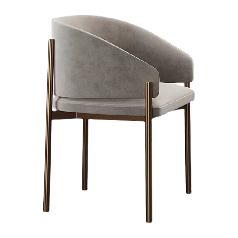 Luxury Style Metal Arm Dining Chair with Upholstered for Dining Room Clearhalo 'Dining Chairs' 'Dining Tables & Seating' 'dining_chair' 'furn' 'furn_dining_chair' 'Furniture' 'Kitchen & Dining Furniture' 7619018