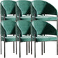 Luxury Style Metal Arm Dining Chair with Upholstered for Dining Room Blackish Green 6 Piece Set Clearhalo 'Dining Chairs' 'Dining Tables & Seating' 'dining_chair' 'furn' 'furn_dining_chair' 'Furniture' 'Kitchen & Dining Furniture' 7619025