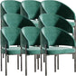 Luxury Style Metal Arm Dining Chair with Upholstered for Dining Room Blackish Green 8 Piece Set Clearhalo 'Dining Chairs' 'Dining Tables & Seating' 'dining_chair' 'furn' 'furn_dining_chair' 'Furniture' 'Kitchen & Dining Furniture' 7619028