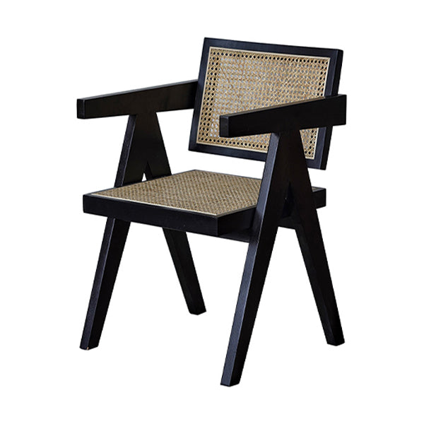 Chaise de bras en bois massif de style nordique pour salle à manger, 17 "