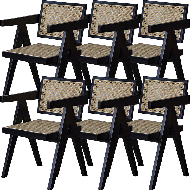 Chaise de bras en bois massif de style nordique pour salle à manger, 17 "