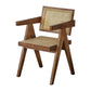 Chaise de bras en bois massif de style nordique pour salle à manger, 17 "