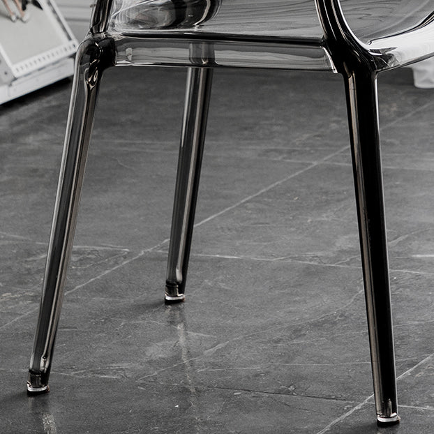 Nordischer Acrylarm-Essstuhl für Restaurant, 17-Zoll-Höhe