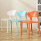 Silla de plástico moderna abierta silla de comedor interior para comedor para comedor