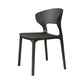 Silla de plástico moderna abierta silla de comedor interior para comedor para comedor