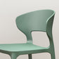 Silla de plástico moderna abierta silla de comedor interior para comedor para comedor