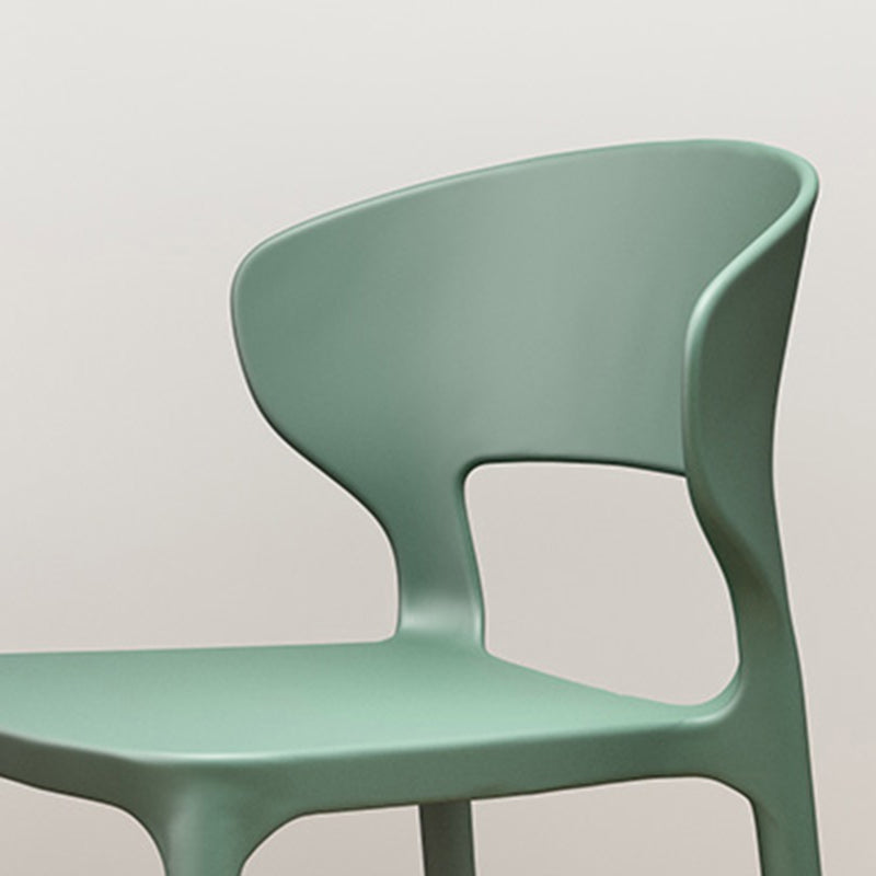 Silla de plástico moderna abierta silla de comedor interior para comedor para comedor