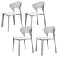 Silla de plástico moderna abierta silla de comedor interior para comedor para comedor